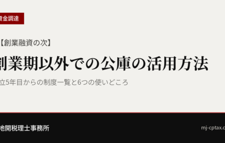 【創業融資の次】創業期以外での公庫の活用方法｜設立5年目からの制度一覧と使いどころ